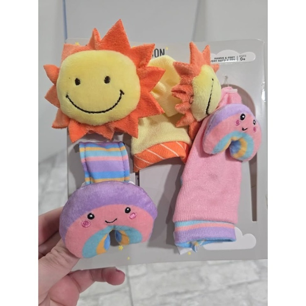 Moon & Stars Hands & Feet Discovery Rattle Set - Picture 3 of 6